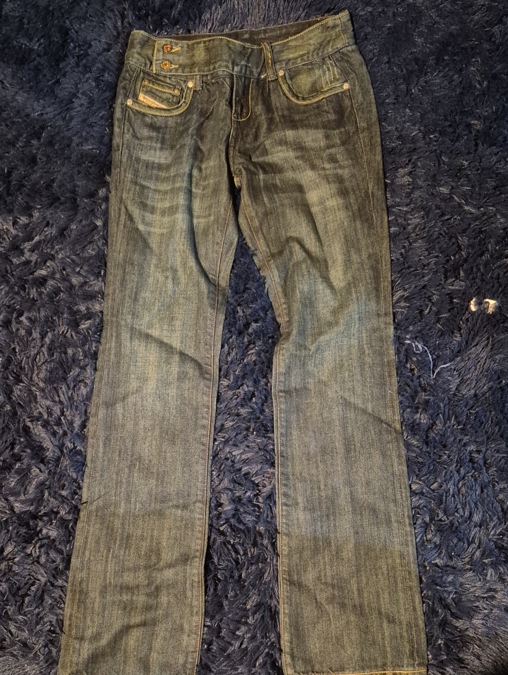 Diesel Women's Straight Jeans in Faded Blue